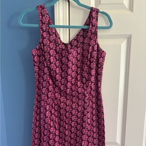 Floral Pink Sleeveless Dress